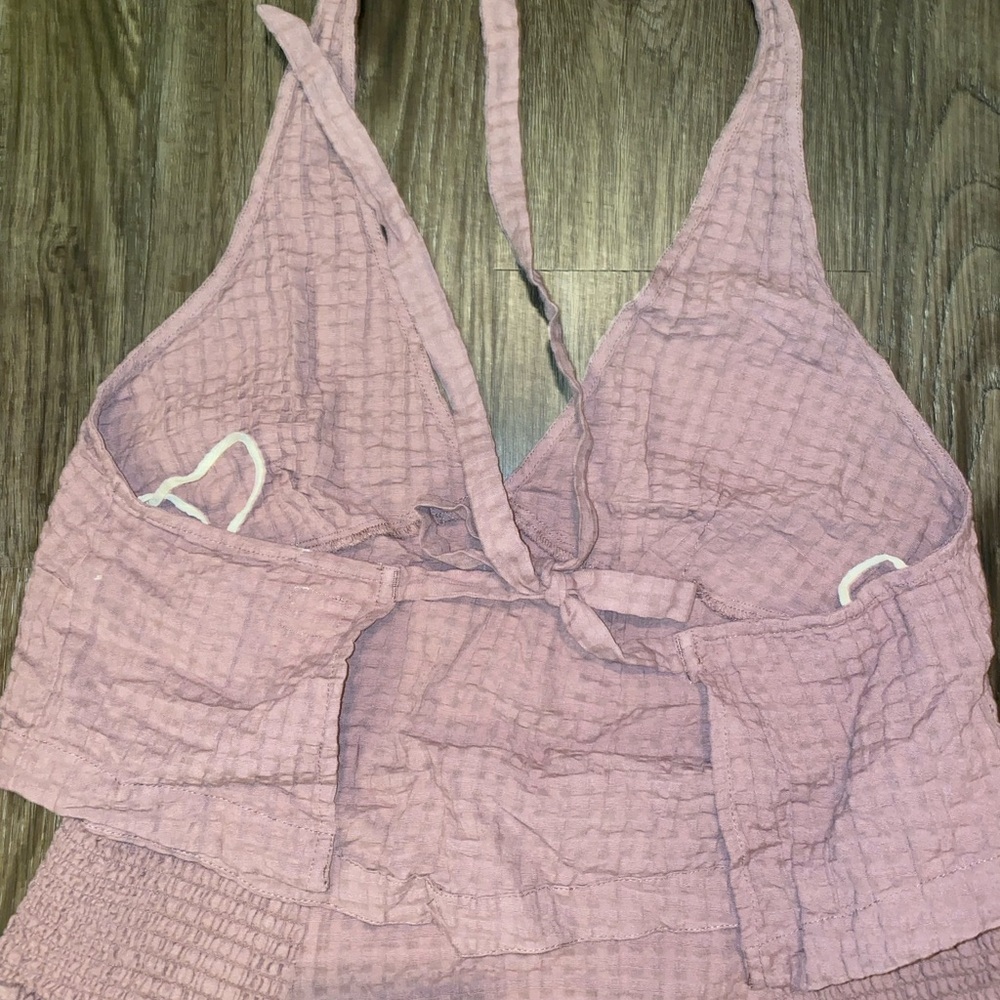 FREE PEOPLE free-est - Drew Pucker Check Skirt Set L - Picture 7 of 9
